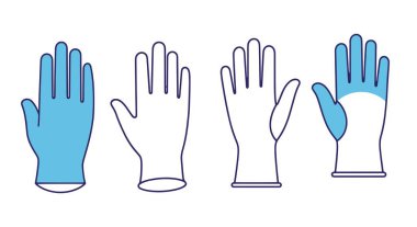 Lateks Eldiven Çizgisi zarif renkli soyut vektör