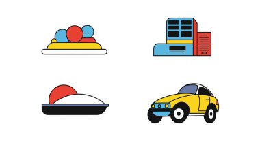 Çizgi sanat vektörü dinamiği soyut renk çizimi