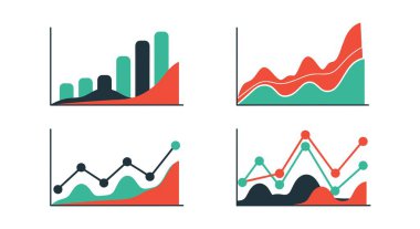 Çizgi Çizelgesi asgari soyut tasarım illüstrasyonu