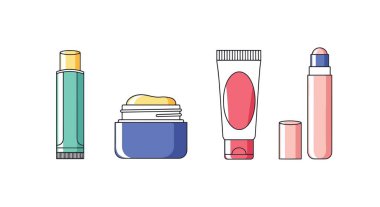 Dudak kremi çizgisi yaratıcı modern vektör