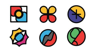 Logo Yama Çizgisi sanat soyut yaratıcı ton vektörü