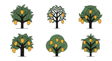 Mango Grove Line sanatı en az pürüzsüz biçim illüstrasyonu