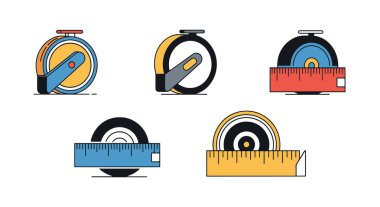 Tekerlek Çizgisi Modern dinamik renk vektörü ölçülüyor
