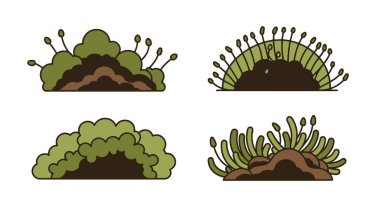 Moss Line sanat vektörü soyut modern