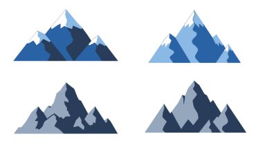 Dağ Tepesi Çizgisi minimum modern renk vektörü