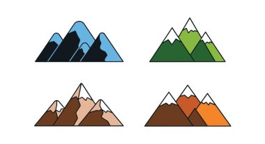 Dağ Sırası Dinamik soyut renk vektörü