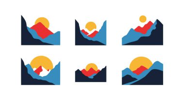 Dağ Vadisi Silh minimum zarif ton vektörü