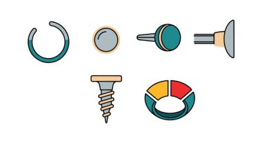Burun Halkası Sanatı yumuşak ton renk vektörü