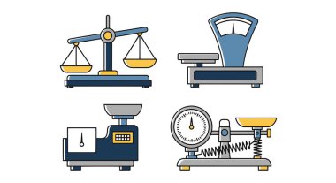 Eski Ölçek Çizgisi sanatı yumuşak temiz renk vektörü