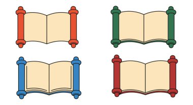 Kaydırma Çizgisi Sanatı soyut renkli illüstrasyonunu aç