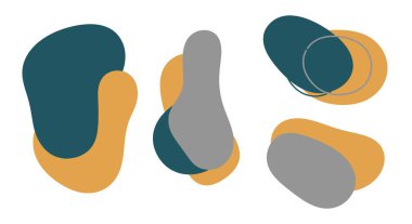 Organik Şekil Çizgisi vektörü modern biçim minimum koyu renk çizimi