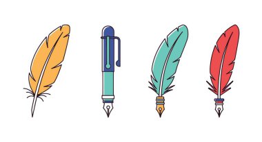 Kalem Satırı sanatı modern soyut çizimleri temizler