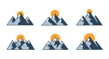 Rocky Dağları Yumuşak renk vektör tasarımı