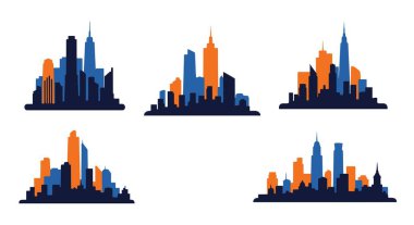 Skyline Çizgisi Sanatı Temiz Renk Gösterimi