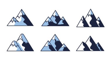 Snow Mountain Line modern yumuşak ton vektörü