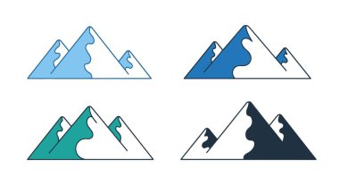 Karlı Dağ Sırtı dinamik soyut yaratıcı vektörü