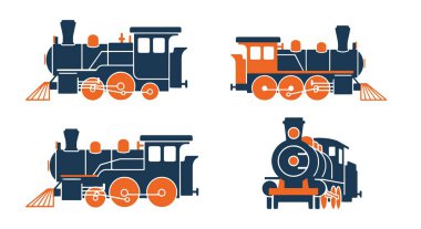 Buhar Motoru Hattı asgari çağdaş renk vektörü