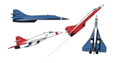 Supersonic Jet Line clean abstract art illustration