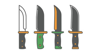 Survival Knife Line modern smooth minimal illustration