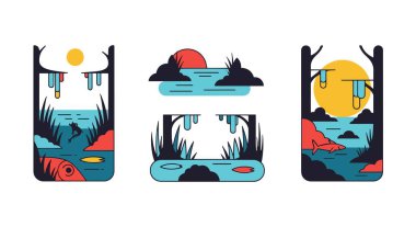 Bataklık Çizgisi Sanat Renk Yaratıcı Tasarım Tonlama Çizelgesi