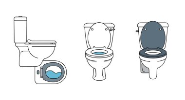 Tuvalet Hattının sanat rengi basit tasarım modern soyut çizim