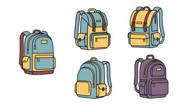 Seyahat Sırtı Çizgisi Modern soyut renk vektörü