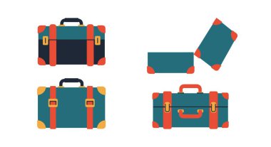 Travel Trunk Line creative bold style illustration