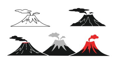 Volkan Çizgisi Sanatı zarif renkli soyut vektör