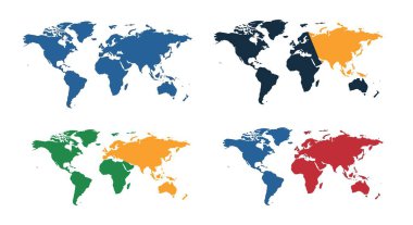 Dünya Harita Çizgisi Sanatı soyut temiz ton çizimi