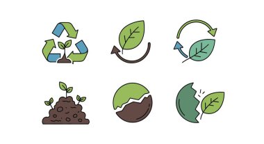 Biyolojik ayrıştırılabilir çizgi soyut modern biçim illüstrasyonu