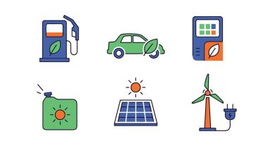 Temiz Yakıt Hattı sanatı modern soyut renk vektörü