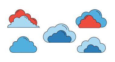 Bulut Sunumu Yumuşak ton soyut vektörü