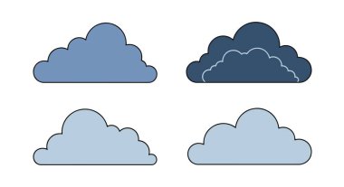 Bulut Şekli Sanatı Modern Renk Vektörü