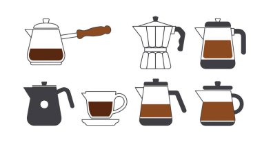 Kahve Sahası Sanatı soyut koyu renk çizimi