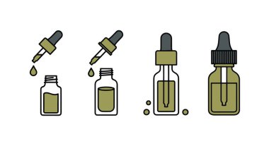 Damlatan Şişe Çizgisi Modern soyut çizim