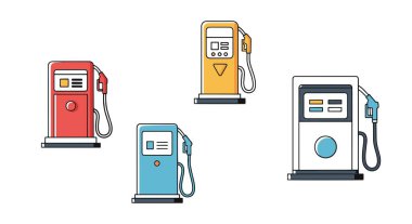 Yakıt pompa hattı sanatı temiz yaratıcı ton vektörü