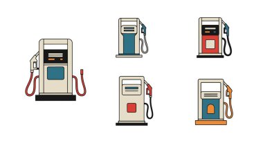 Yakıt Pompası Çizgisi Sanatı Asgari soyut konsept çizimi