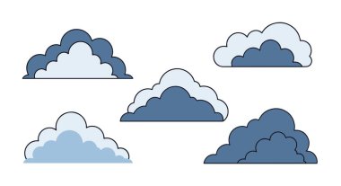 Haze Bulut Çizgisi Sanatı Yumuşak zarif renk çizimi