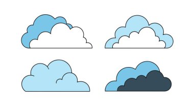 Ice Cloud Line sanat modern renk tasarımı çizimi
