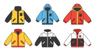 Çocuk Ceketi Çizgisi Modern soyut renk çizimi