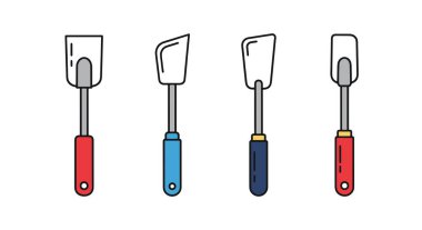 Lab Spatula Çizgisi sanat dinamik modern renk vektörü