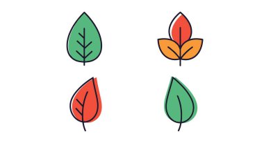 Yaprak rozet çizgisi yaratıcı soyut renk vektörü