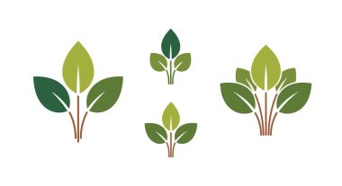 Yaprak buket Çizgisi Çağdaş renk tasarım vektörü