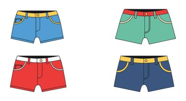 Low Rise Pants Line modern renkli soyut çizimler