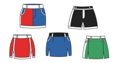 Mini Etek Çizgisi sanat yumuşak ton vektör çizimi