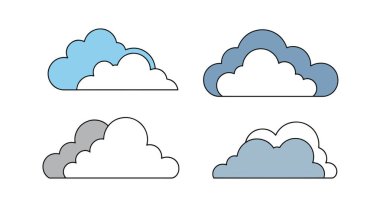 Sis Bulut Çizgisi Sanat Renkli Yaratıcı Tasarım Çizimi