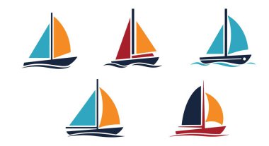 Modern Yelkenli Hattı yaratıcı illüstrasyon