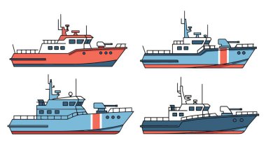 Devriye botu çizgisi soyut renk konsepti vektörü