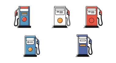 Petrol Pompası Hattı yaratıcı modern sanat vektörü