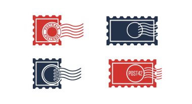 Damga Damgası Yaratıcı düz renk vektörü